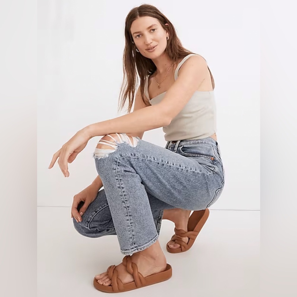 NWT Madewell The Girljean in Berryton Wash: Distressed Edition